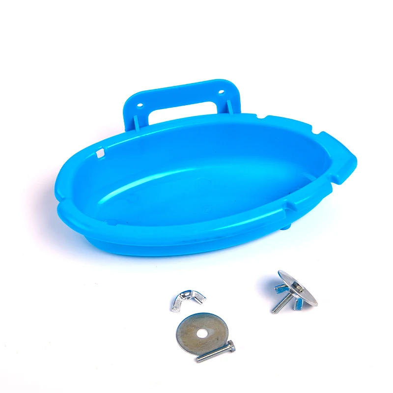 

1 PC Durable Bird Bathing Box Hanging Parrot Bathing Supplies Blue Plastic Bird Cage Feeder Box High Quality