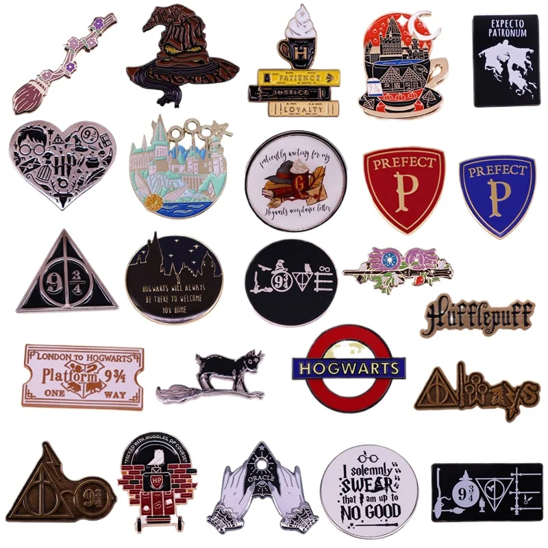 Винтажная эмалированная брошь в виде магического фильма аниме Готическая