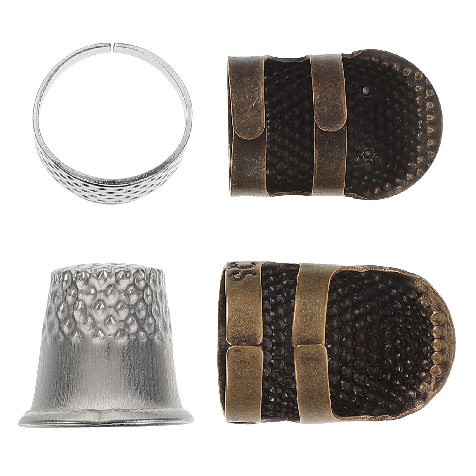 

Thimble Sewing Thimbles Finger Metal Fingertip Protector Copper Hand Ring Quilting Needlework Premium Accessories Diy Sturdy
