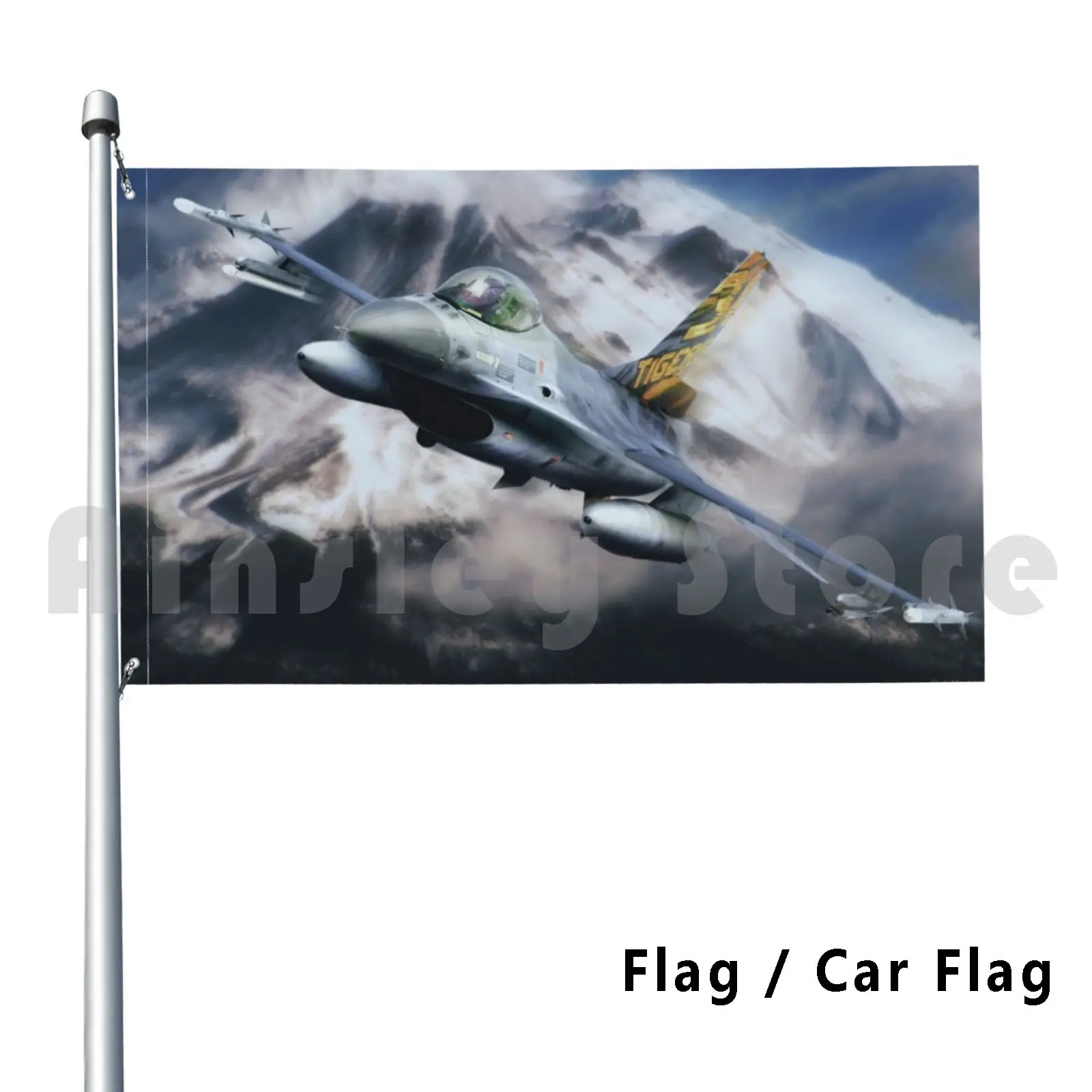 F16 Falcon Tiger Outdoor Decor Flag Car Jet Fighter War Usaf Aviation Flight Flying |