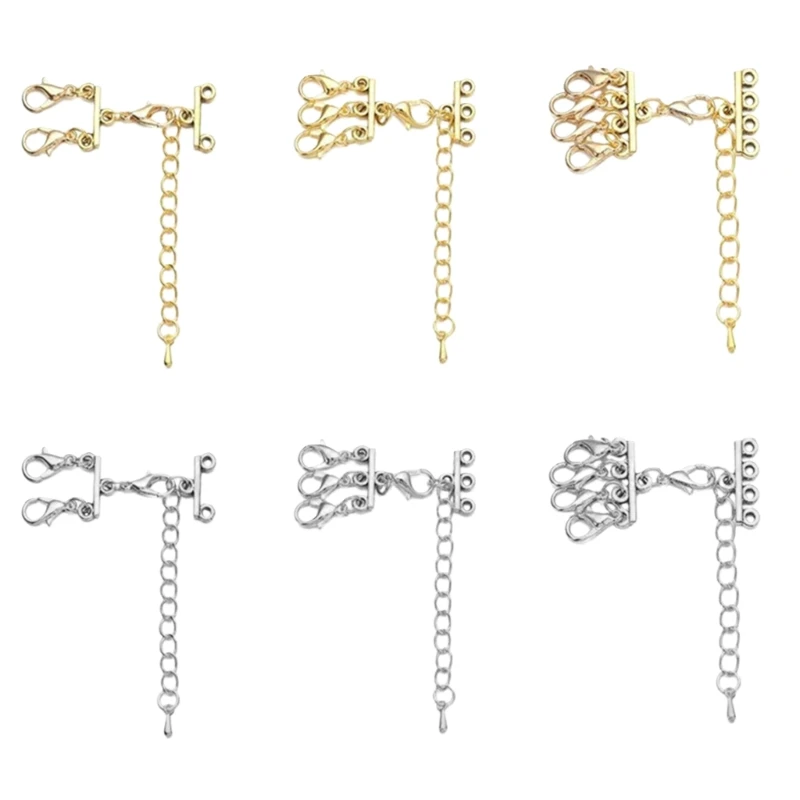 

Stylish Tube Lock Necklace Clasps Bracelet Layering Clasps Alloy Material 4XBF