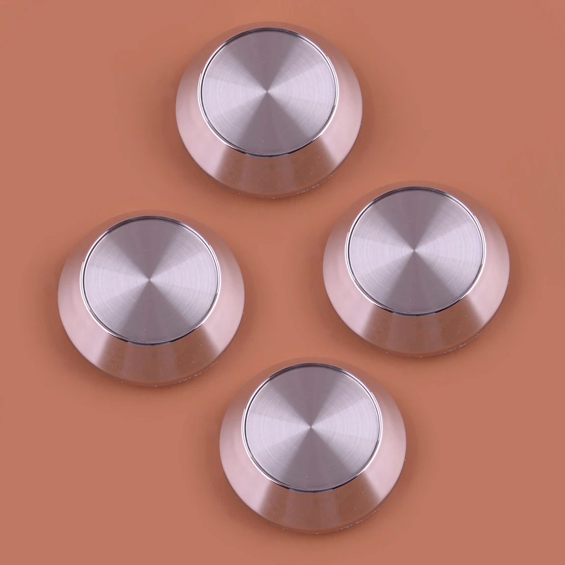 

4Pcs 60mm Universal Car Front Rear Left Right Wheel Center Cap Rim Hub Cover Silver Chrome ABS