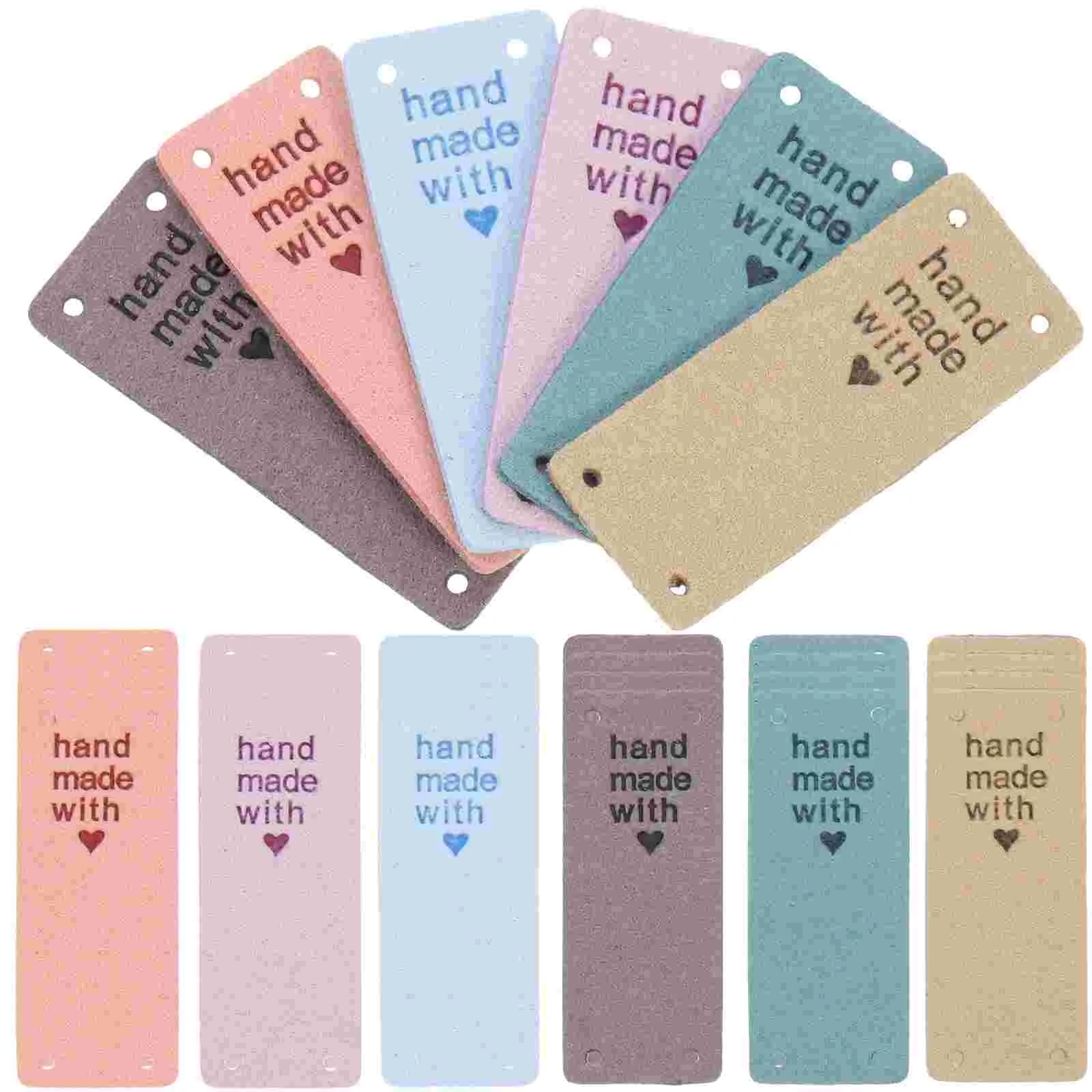 

30 Pcs Handmade Tag Jewelry Tags DIY Clothes Labels Decorate Clothing Appliques Microfiber Handmade Bags Tag