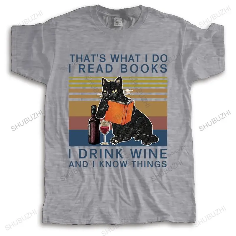 

Summer mens tshirt Brand Clothing that's what i do i read books i drink wine funny tee-shirt for men streetwear t-shirts