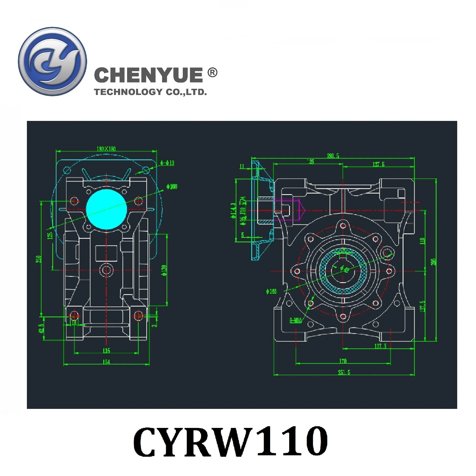 CHENYUE Червячная коробка передач с высоким крутящим моментом мотор-редуктор