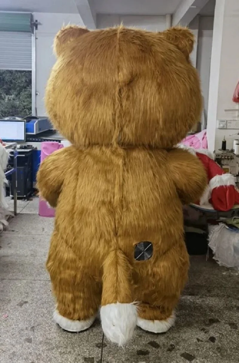 Пушистый надувной плюшевый костюм кошки талисман Мультяшные коты Косплей