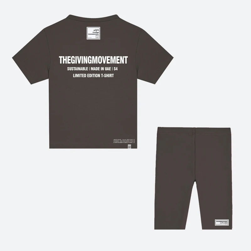 TGM Children Active Summer Suits Two Piece Outfits Kids Tracksuit Oversized T-shirts and Biker Shorts Tights