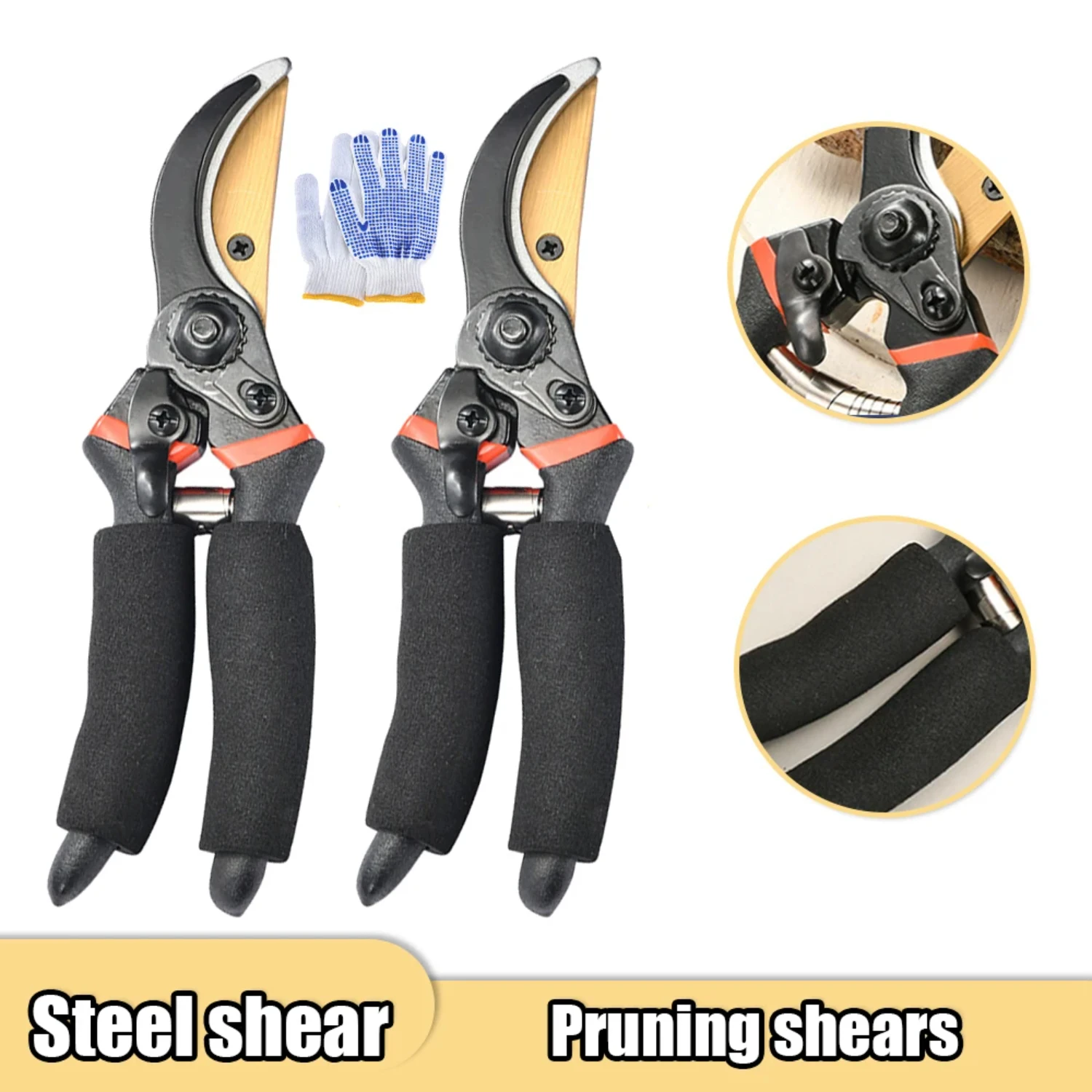 Highly Efficient and Super Durable Essential Garden Pruning Scissors - Made from Ultra-strong Steel for Exceptional Durabi