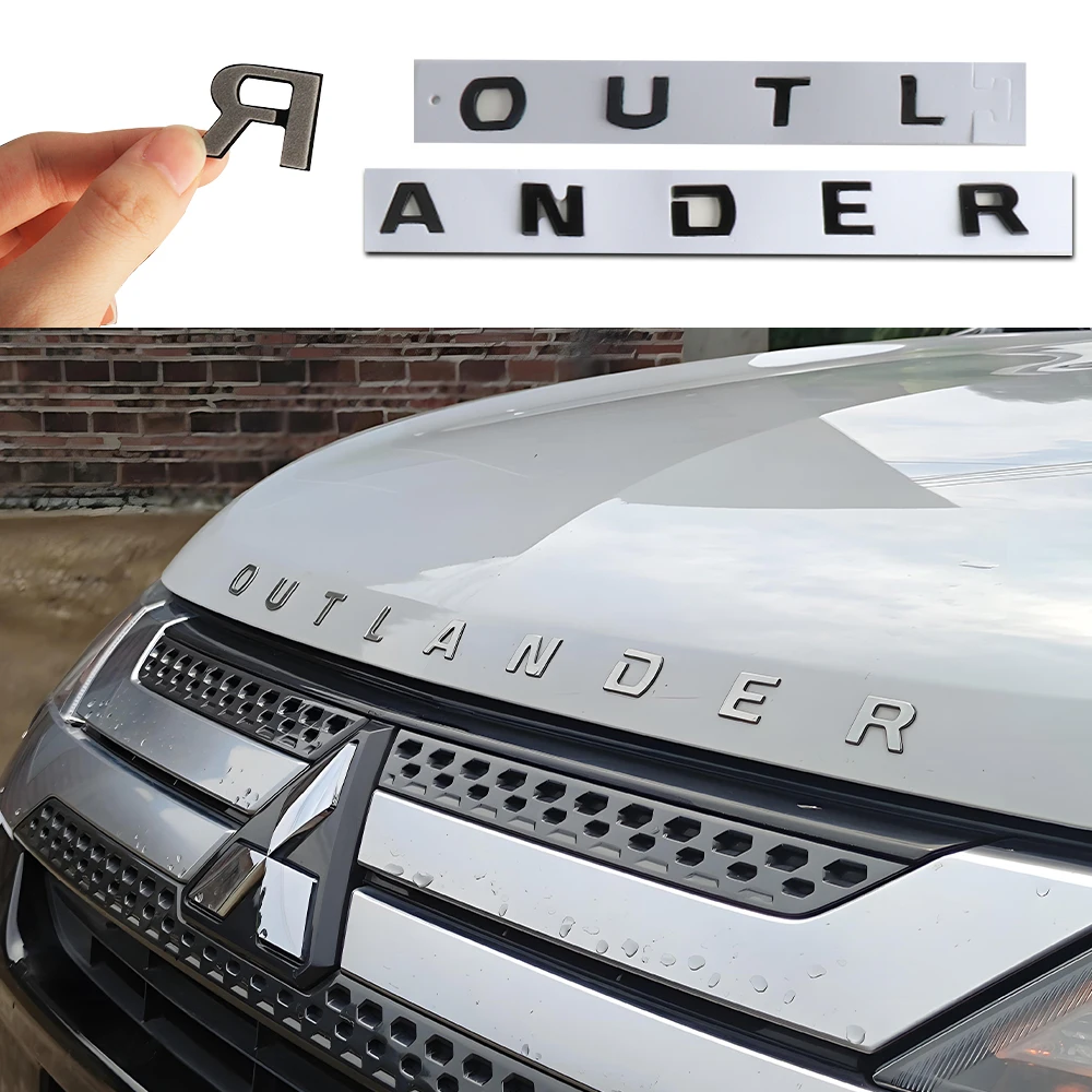ABS автомобильный передний капот значок с надписью сменная наклейка для Mitsubishi