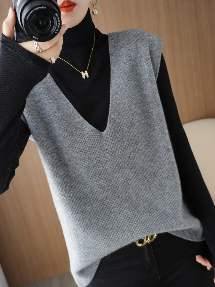 Женский трикотажный жилет из мериноса