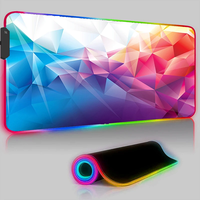 

Gaming Mouse Pad Anime LED Mouse Pad RGB Space Computer Desks Pc Accessories Mousepad Gamer Rubber Keyboard Laptop Game Mats