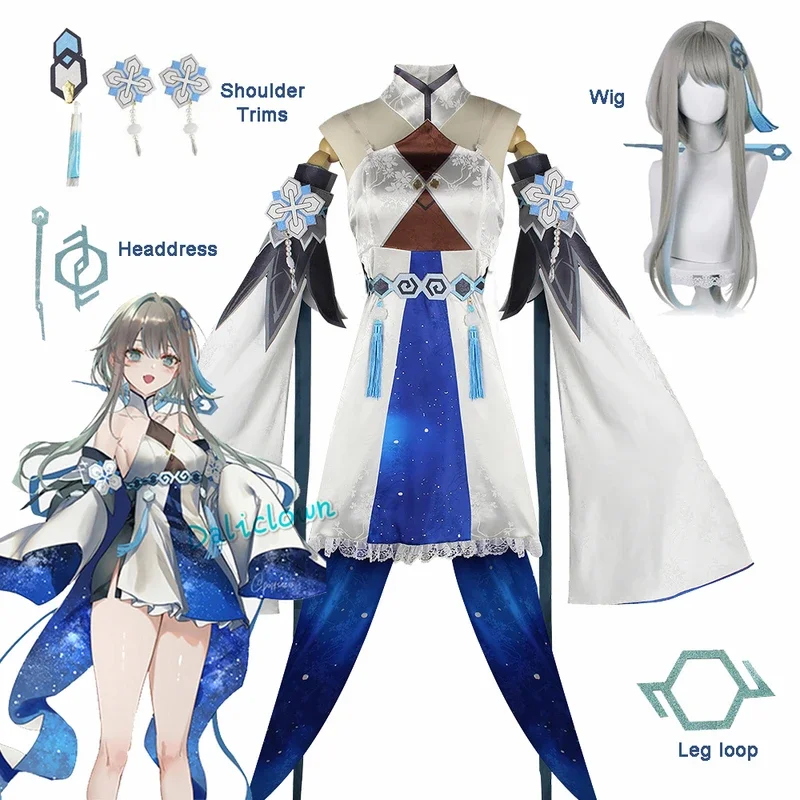 Guizhong игровой костюм для косплея genshinimpact Gui Zhong Косплей Парик Костюм haagetus униформа