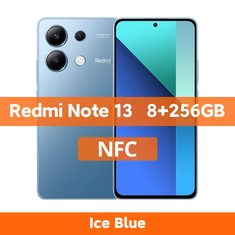 Смартфон Xiaomi Redmi Note 13, 128 ГБ/256 ГБ, AMOLED дисплей 6,67 дюйма, камера 685 МП, процессор Snapdragon 5000, мАч