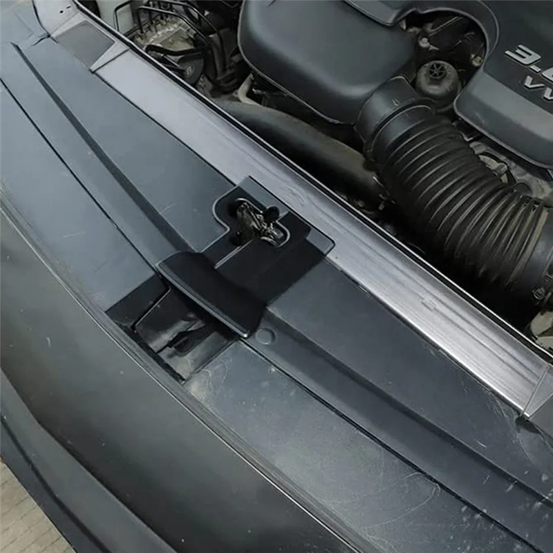 Черная защитная крышка блокировки капота двигателя для Dodge Challenger 2009-2021
