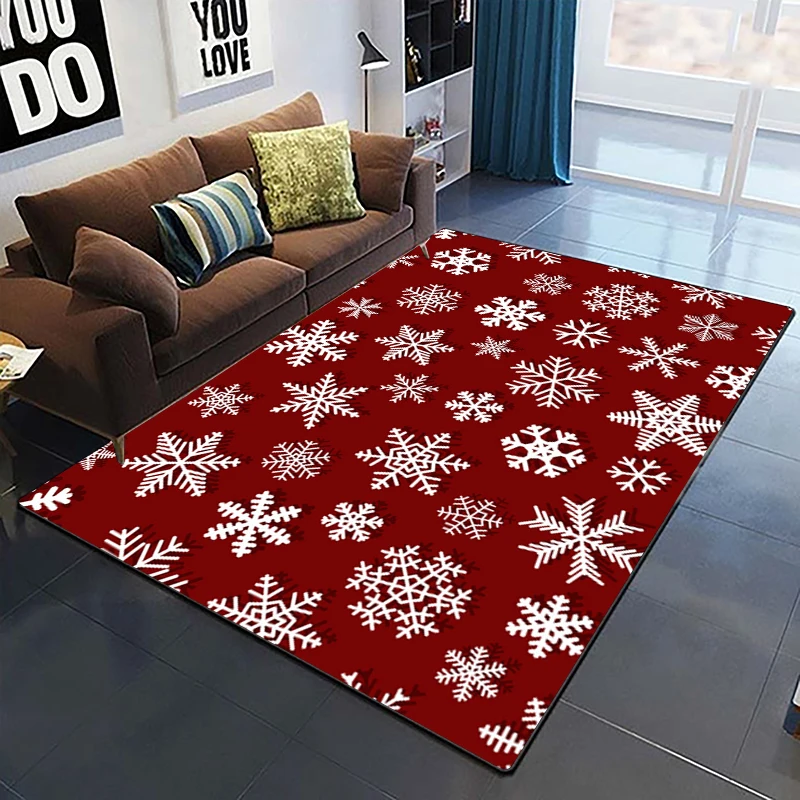

Snowflake printing fashion custom carpet yoga mat home area rug camping mat kitchen mat for Christmas floor mat decoracion