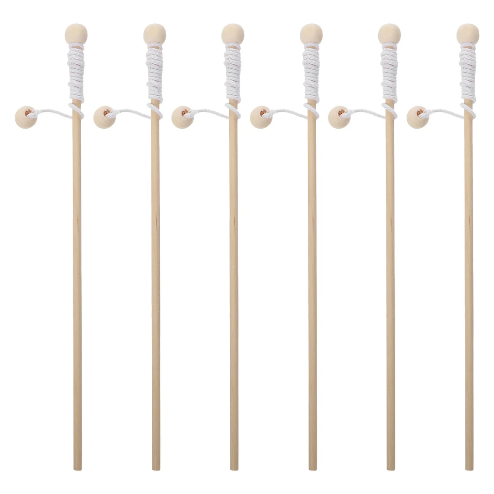 

6 Pcs Fishing Rod Creative Wooden Toy Puzzle Magnetic Poles Kindergarten Kids Game