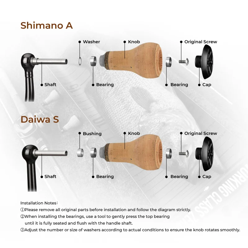 Фото Ручка для рыболовной катушки Gomexus Knob CA27 27 мм из пробки для бейткастинговых и спиннинговых катушек, улучшенная версия №2