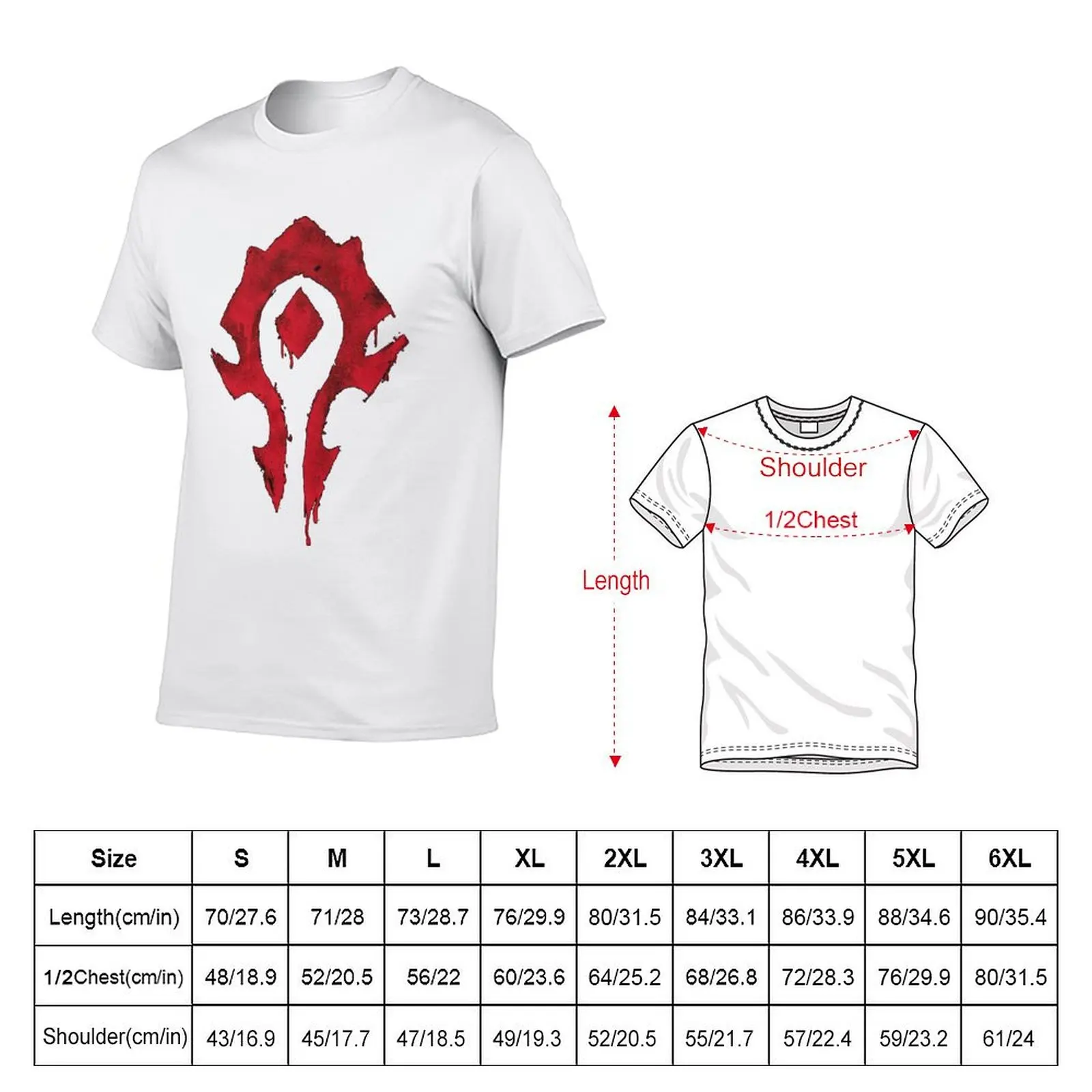 Футболка с логотипом Bloody Horde, классическая мужская футболка, повседневные футболки с принтом для мужчин, мужская футболка (art.: 3920db2bcf087) - 3920db2bcf087