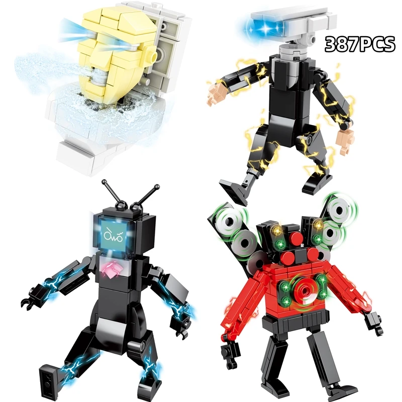 

2023 Skibidi Titan Speakerman Toilet Man vs Monitor Building Blocks Audio Man Camera Man Gift Toys For Children Christmas