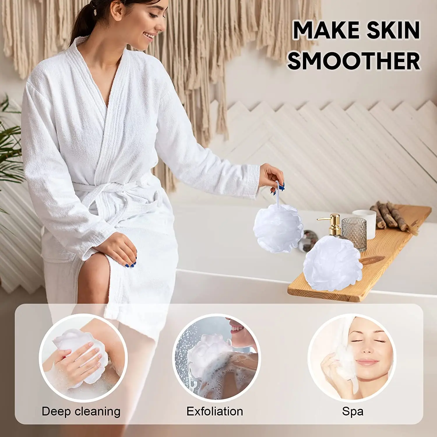 10 шт./упаковка губка для душа с двумя маленькими крючками