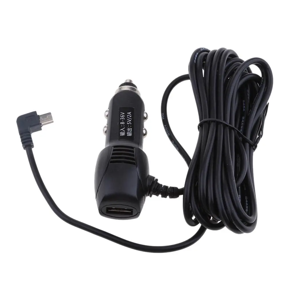 

dolity DC8/36V to 5V2A Car Lighter Charger Quick Charge Mini USB Left Cable DVR