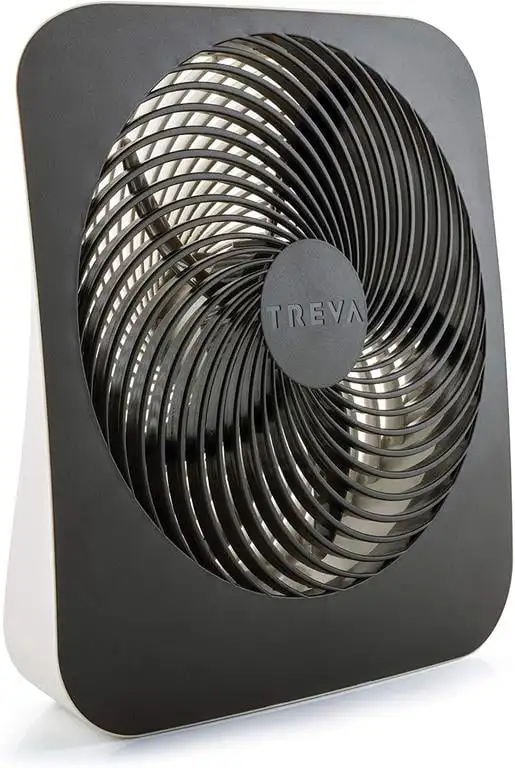 

10 inch Battery Powered Portable 2 Speed Table Fan with Adapter, Black