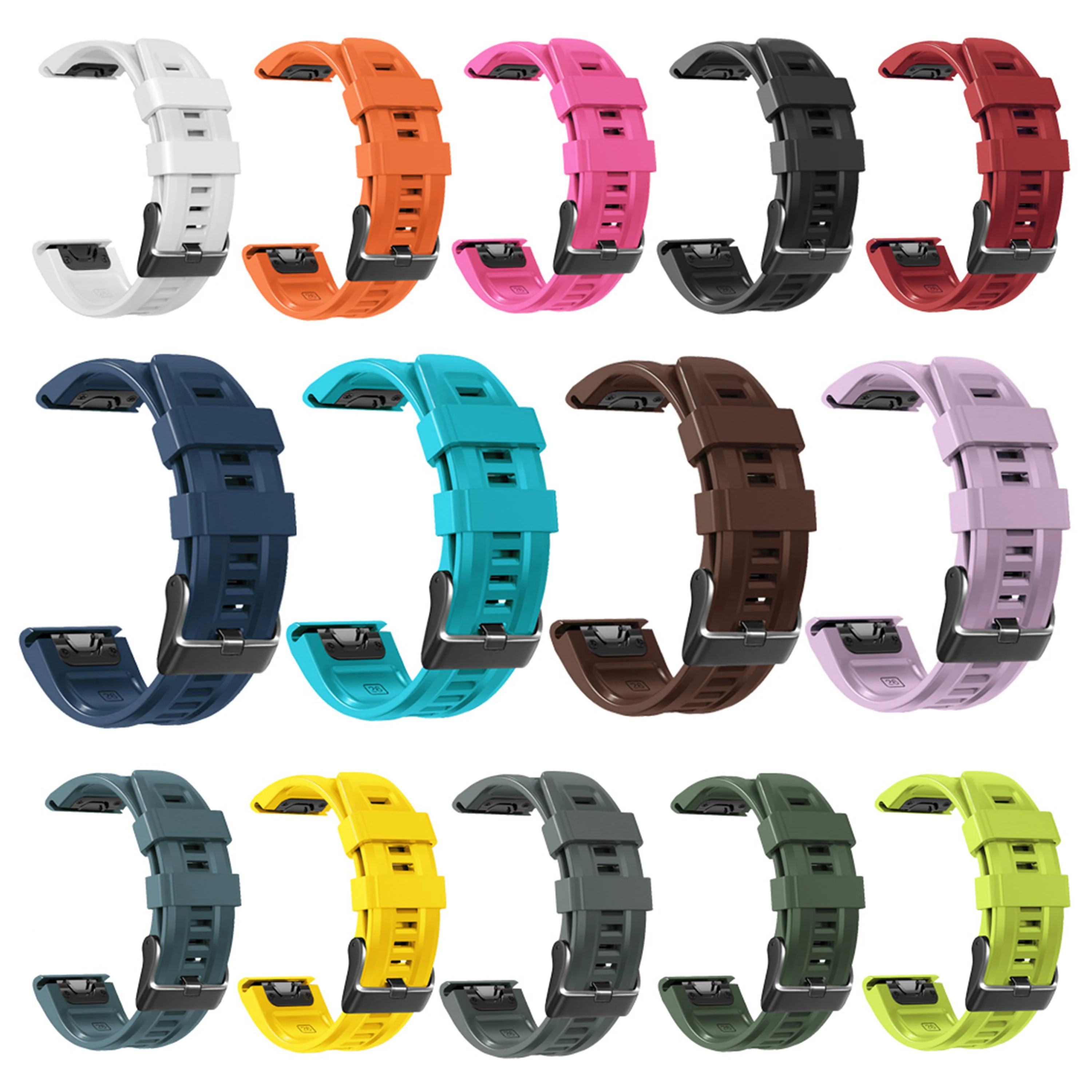 Ремешок спортивный из мягкого силикона для Garmin Fenix 7X 7 6X pro 6 5X 5 3 HR быстросъемный