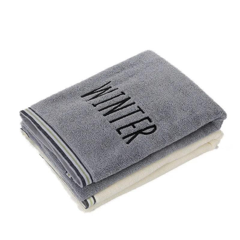 Полотенце для рук взрослых 34x75 см 100% хлопок однотонная ткань с вышивкой дома