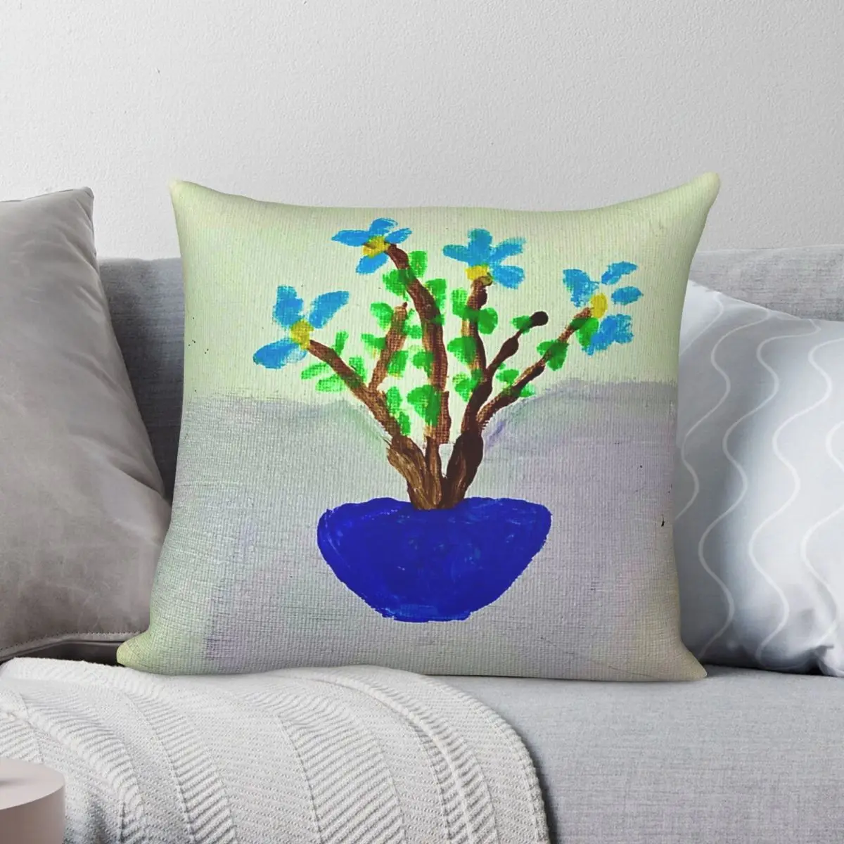 

Чехол для матери с цветами и подушкой из полиэстера и льна