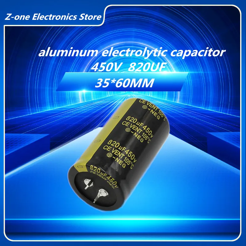 2-5pcs electrolytic capacitors 450V 820UF 35X60MM high-quality capacitor 450V820UF 35X60MM