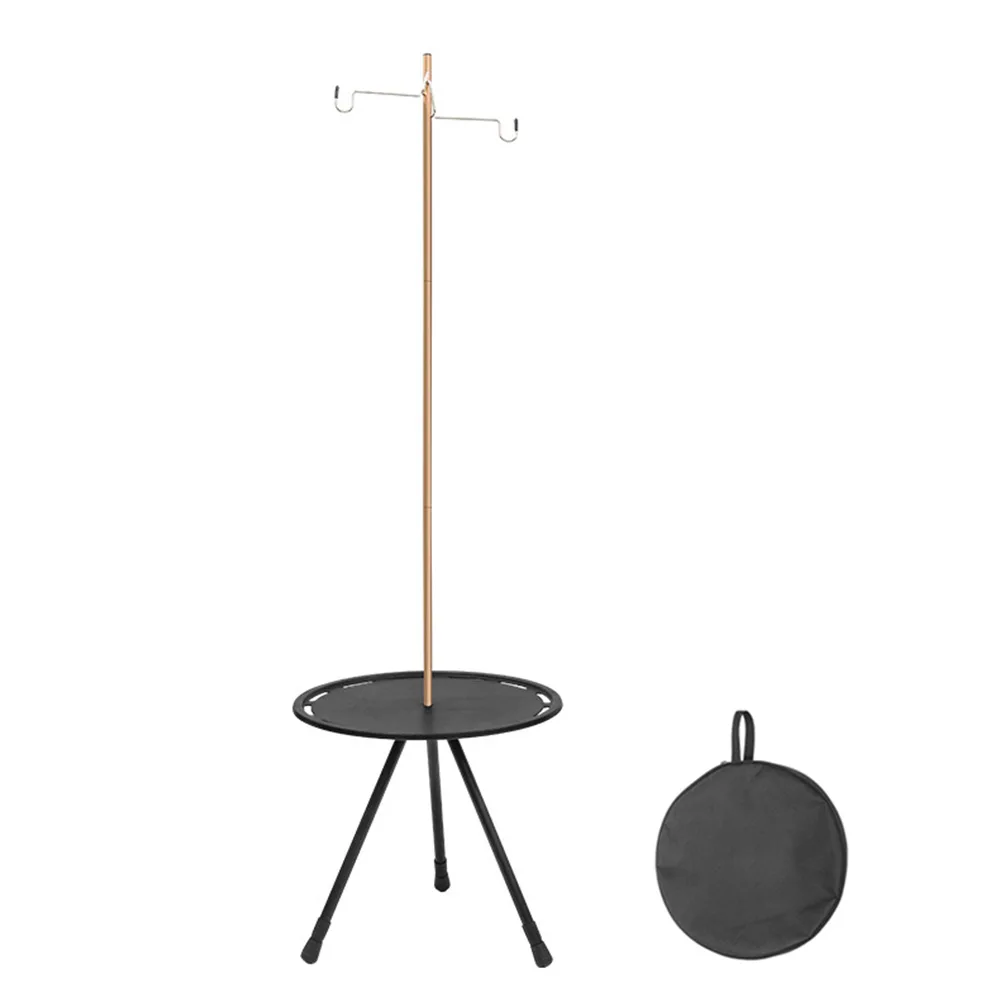 

Lamp Pole 2-in-1 Folding Table Multiple Types Round/ Square With Storage Bag Camping Tables Height Adjustable Table