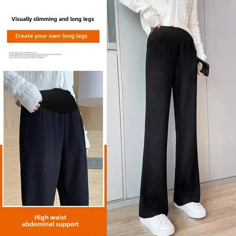 Брюки Microbell на флисовой подкладке для беременных осень-зима 2023 новый стиль