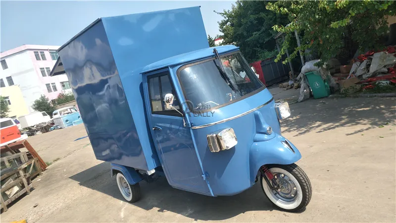 Outdoor Kitche Mobile Tricycle Electric Cooking Truck Hot Dog Cart With Fryer Food Ice Cream Popcorn Machine