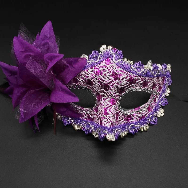 Женская Маскарадная маска с цветами для девушек Венецианский костюм женский