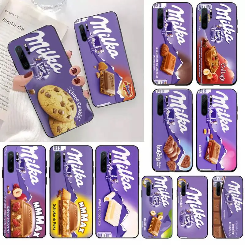 

Popolar Chocolate Milka Box Phone Case For Huawei honor Mate 10 20 30 40 i 9 8 pro x Lite P smart 2019 Y5 2018 nova 5t