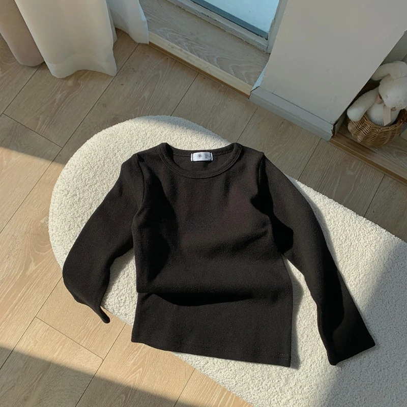 

Детская одежда для маленьких девочек, милые футболки для маленьких девочек, Милая футболка с длинным рукавом, Базовая рубашка, футболки