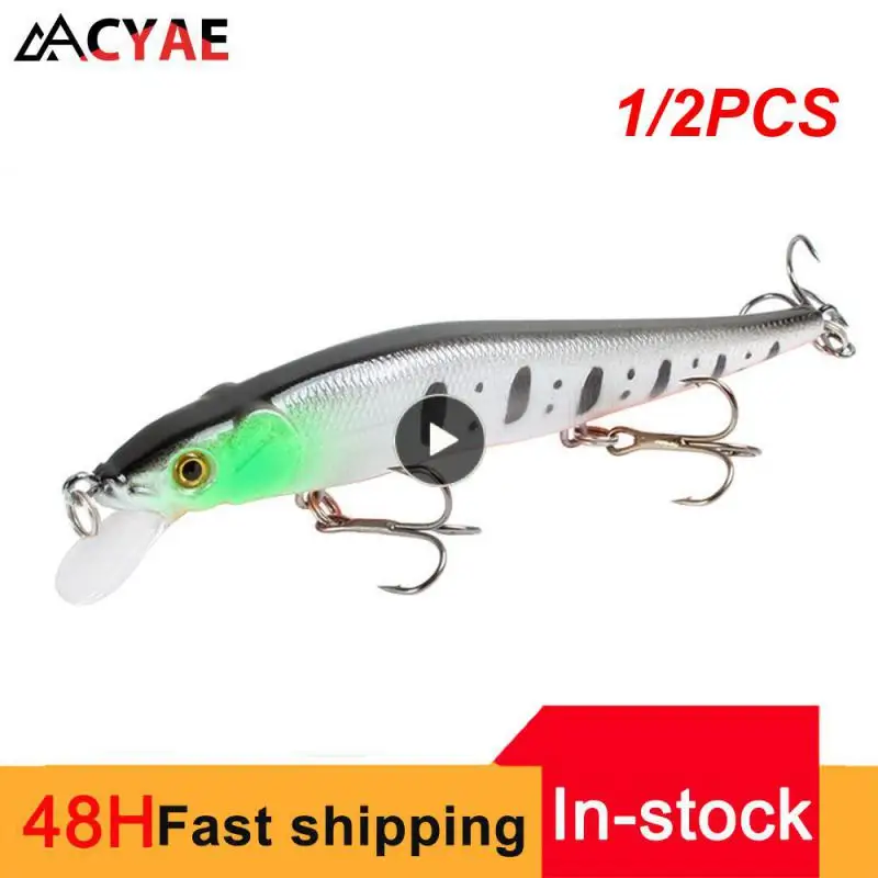 

1/2PCS Fishing Lure 11.5cm/14g Minnow Crankbait Wobblers 3D Eyes Perch Artificial Bait Pike Carp Bait Swim Bait Fishing Pesca