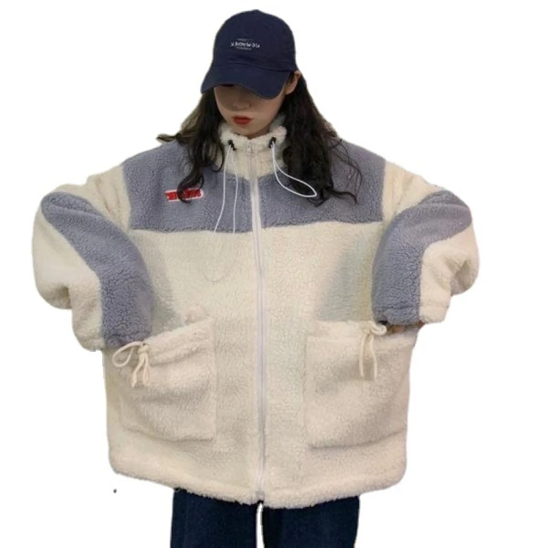 Женское повседневное пальто из имитации овечьей шерсти