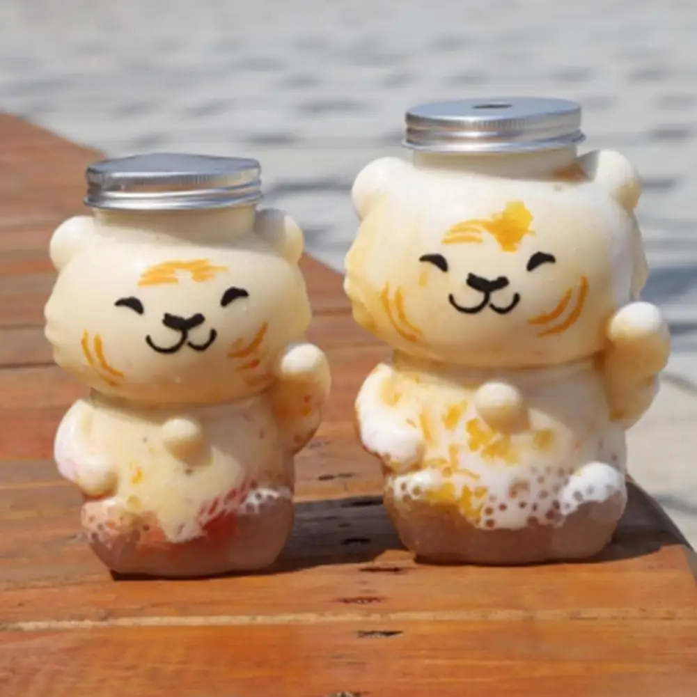350/500ml Water Bottle Cute Tiger Transparent Water Cup Plastic Beverage Bottle Drinking Bottle botella de agua бутылка для воды