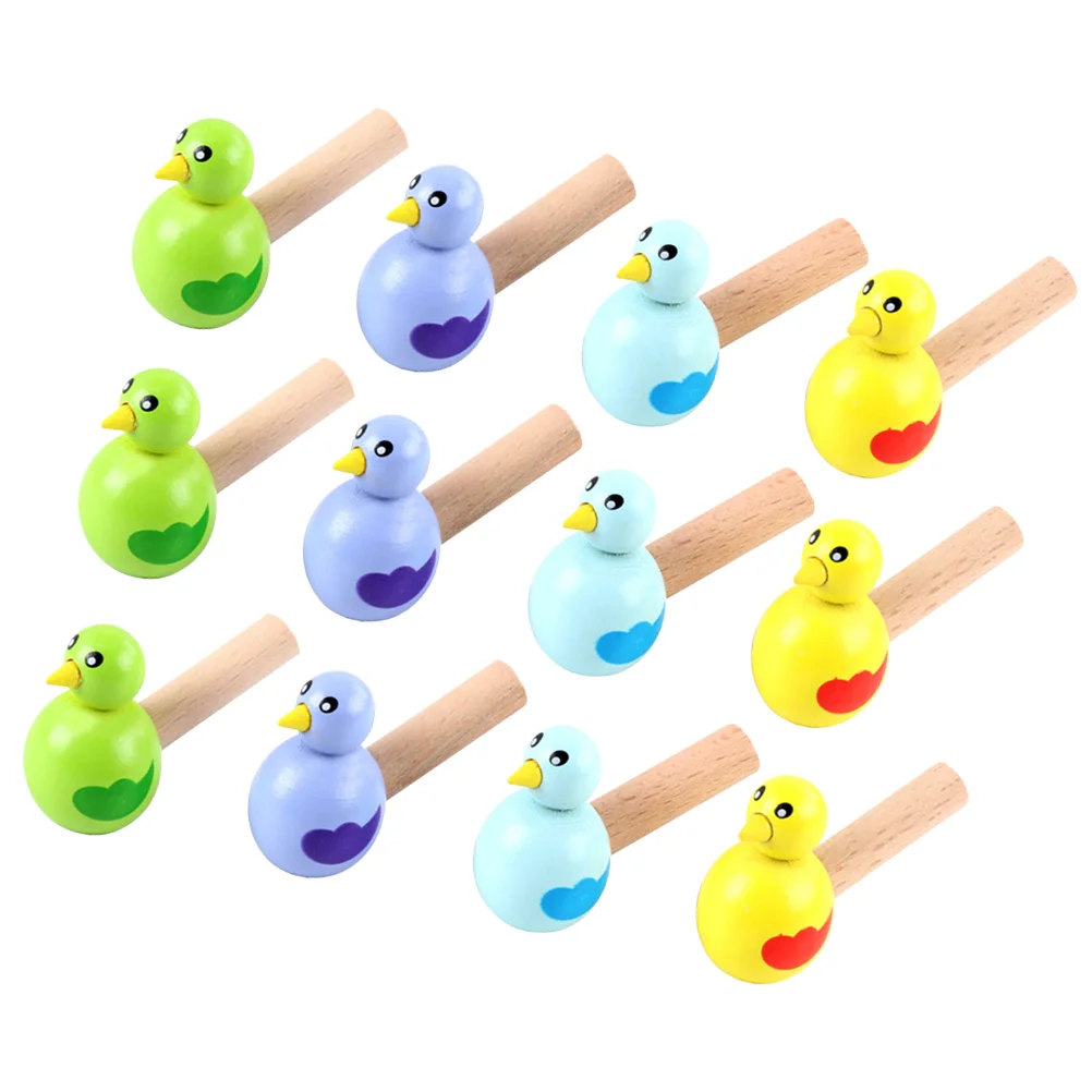 

15pcs Children Musical Instrument Noisemaker Whistle Kids Whistle Necklace Party Whistle Colorful Wood Bird Whistle