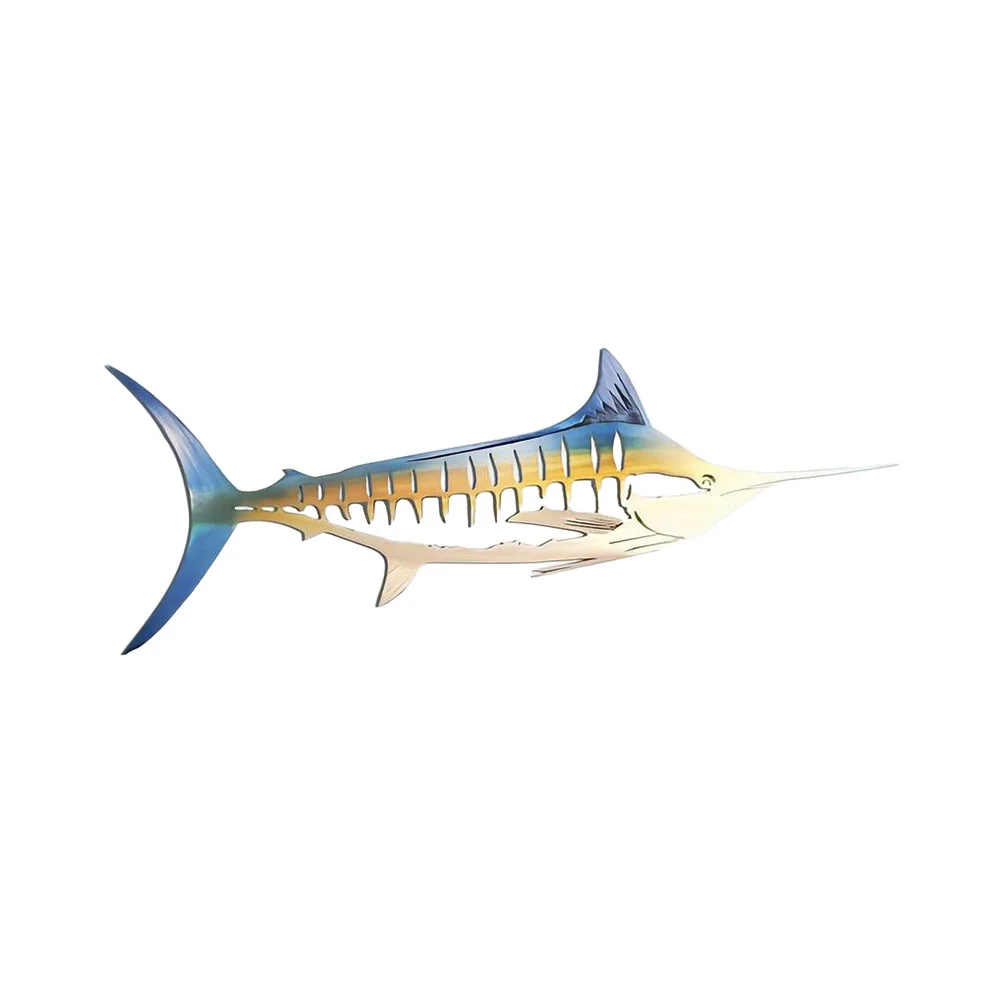 

Outdoor Statue Wall Iron Fish Accessories Decoration Garden Ornament Seaside