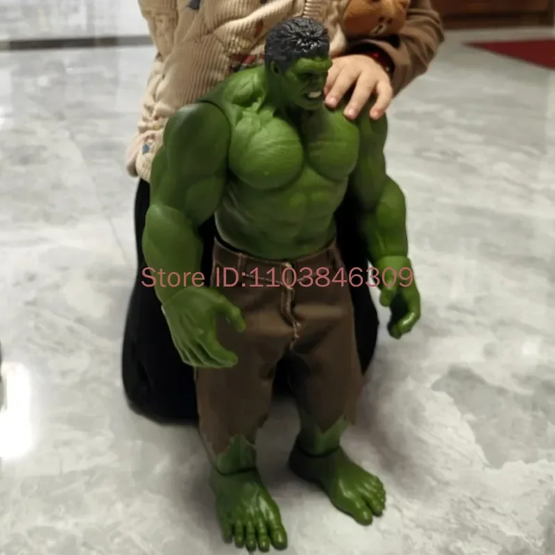 Фото Фигурка Marvel Hulk, 42 см, большая модель персонажа аниме, настольное украшение, коллекционная игрушка для мальчиков, подарок на день рождения №5