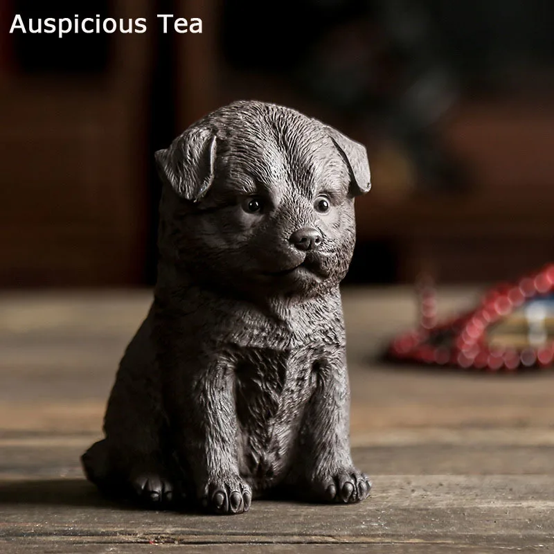 

Creative Purple Clay Zodiac Dog Tea Pets Handmade Sculpture Crafts Household Decoration Tea Ceremony Accessories Birthday Gifts