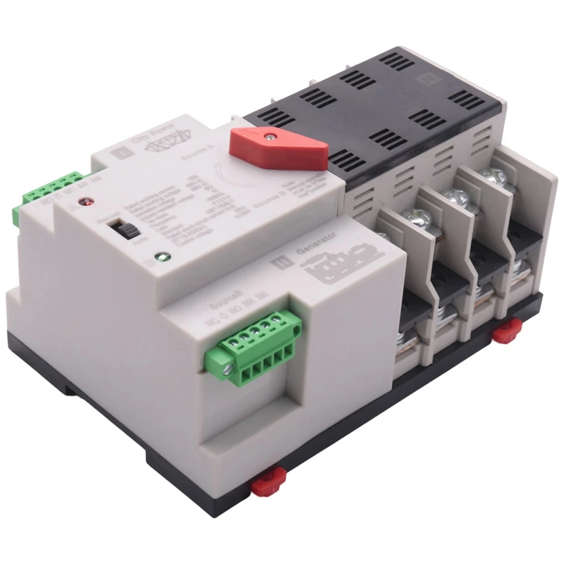 

Din Rail 100A 220V ATS Automatic Transfer Switch Electrical Selector Switches Dual Power Switch Uninterrupted Power