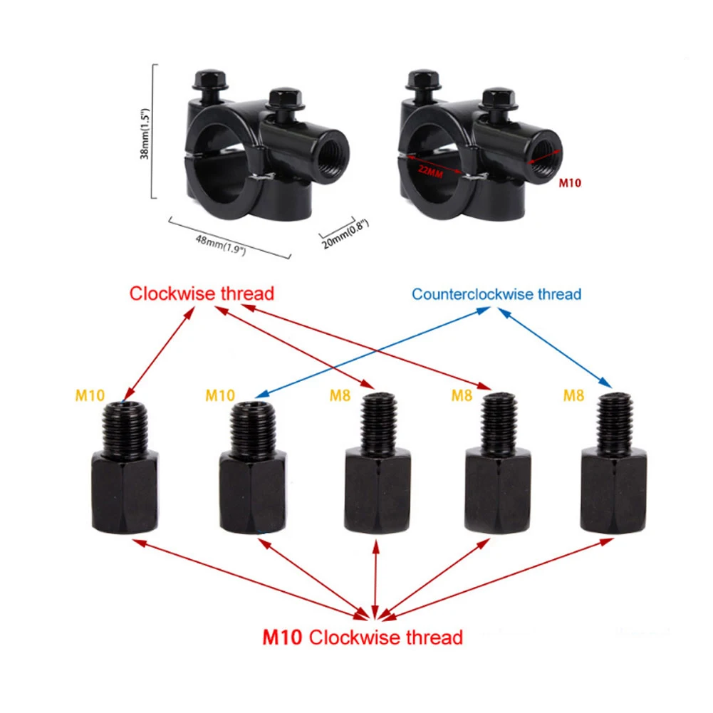 Складные зеркала заднего вида для мотоцикла Руль боковое зеркало регулируемый