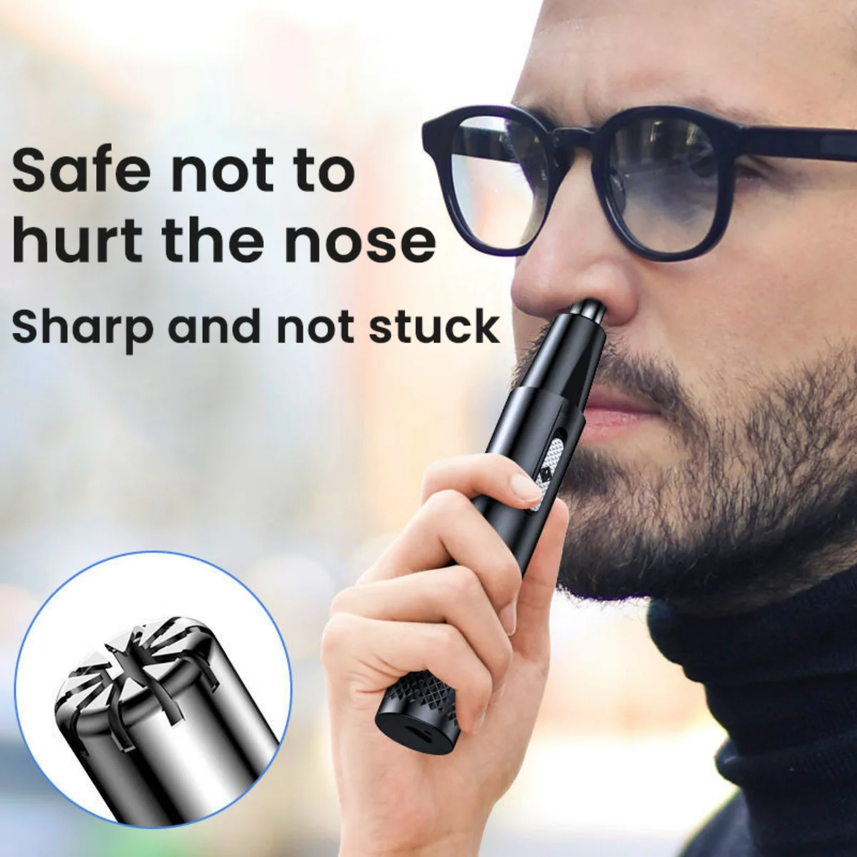 

Nose hair trimmer Electric Clipper Rechargeable Multi-kinetic Shaving 2in1 Fully Automatic Washable Shaving Nose Trimmer for men