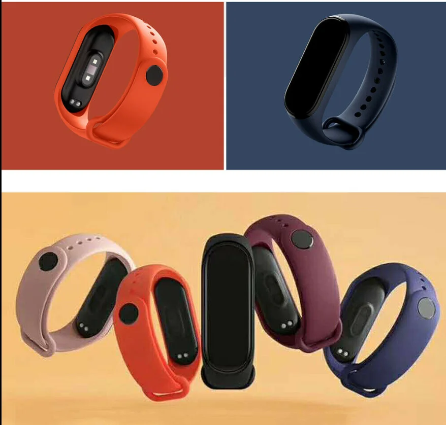 Силиконовый ремешок для смарт-часов Xiaomi Mi Band 3 4 сменный часов |