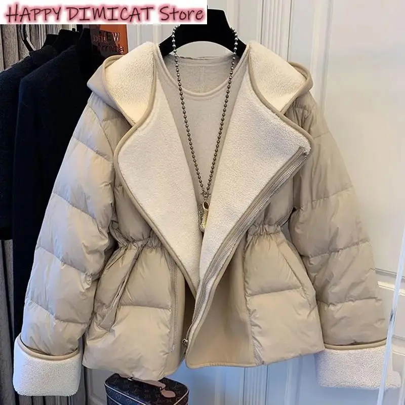 Свободная куртка с капюшоном и хлопковой подкладкой