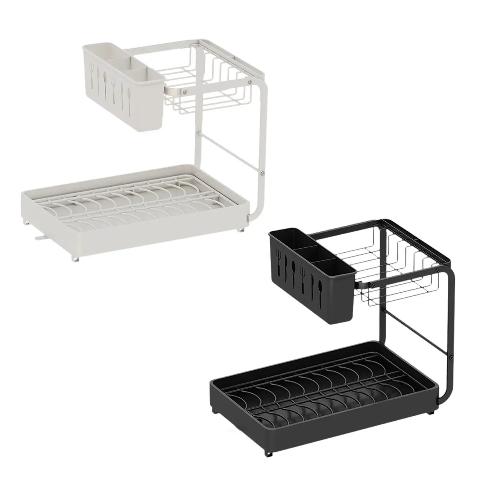 Сушилка для посуды кухонная стойка самосливающаяся 2 яруса кухонные гаджеты