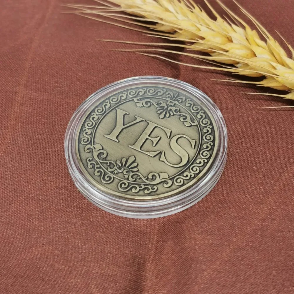 Памятная бронзовая монета Да или нет сувенирные невалютные монеты игра новинка